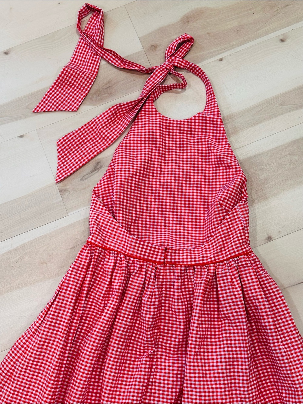 Tuckernuck Red Gingham Marcie Dress Sz M Feminine Costal Preppy Summer Casual - Picture 11 of 15